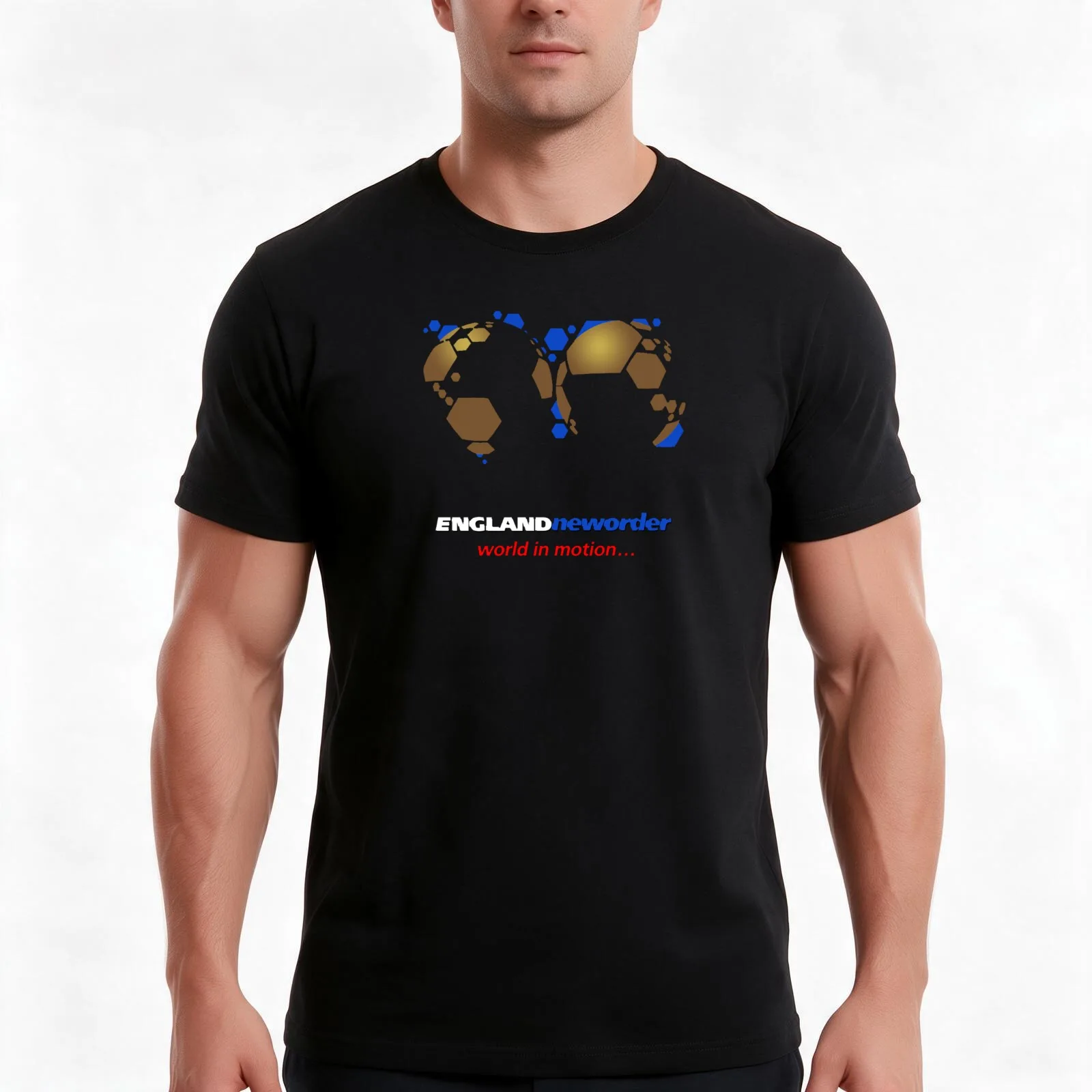 World In Motion T-Shirt, Summer Casual Cotton Tee, Oversized Streetwear Tops, Vintage Graphic Print, Loose Fit Short Sleeve