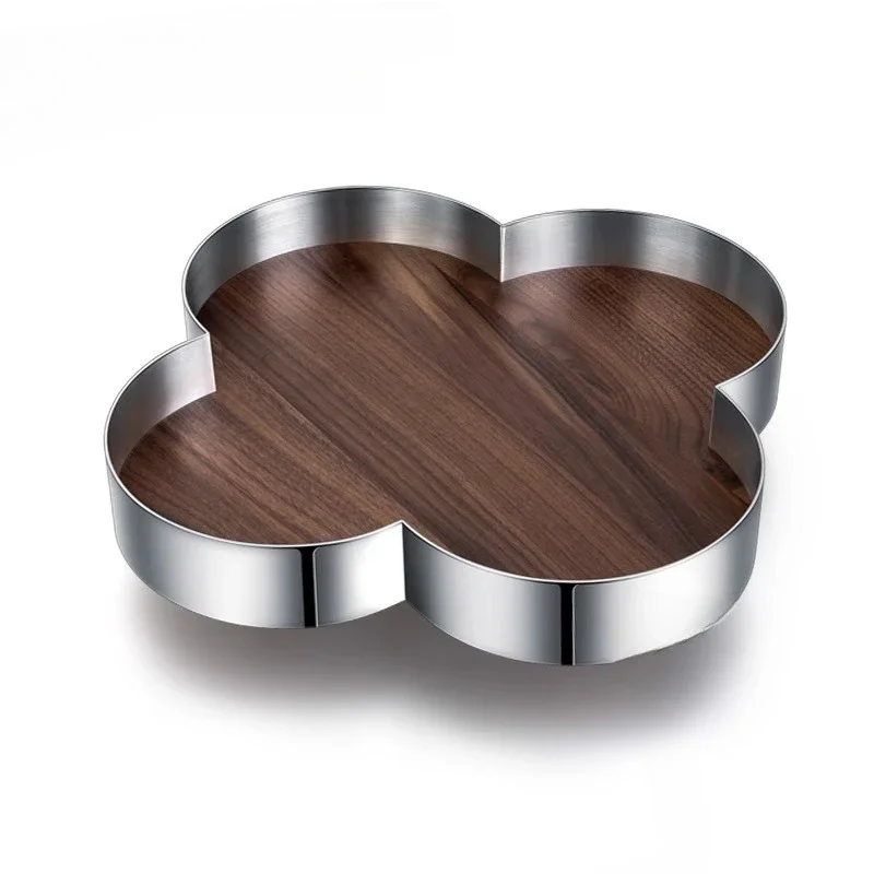Original light luxury four-leaf clover aromatherapy tray Nordic simple tray storage fruit plate