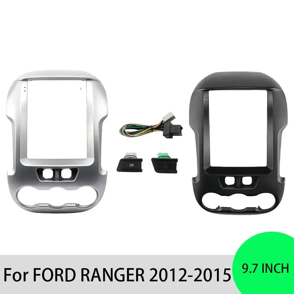 

For FORD RANGER 2012-2015 9.7 Inch 2 Din Car Radio Fascias Tesla Style Multimedia Frame Video Player Navigation DVD Panel Trim