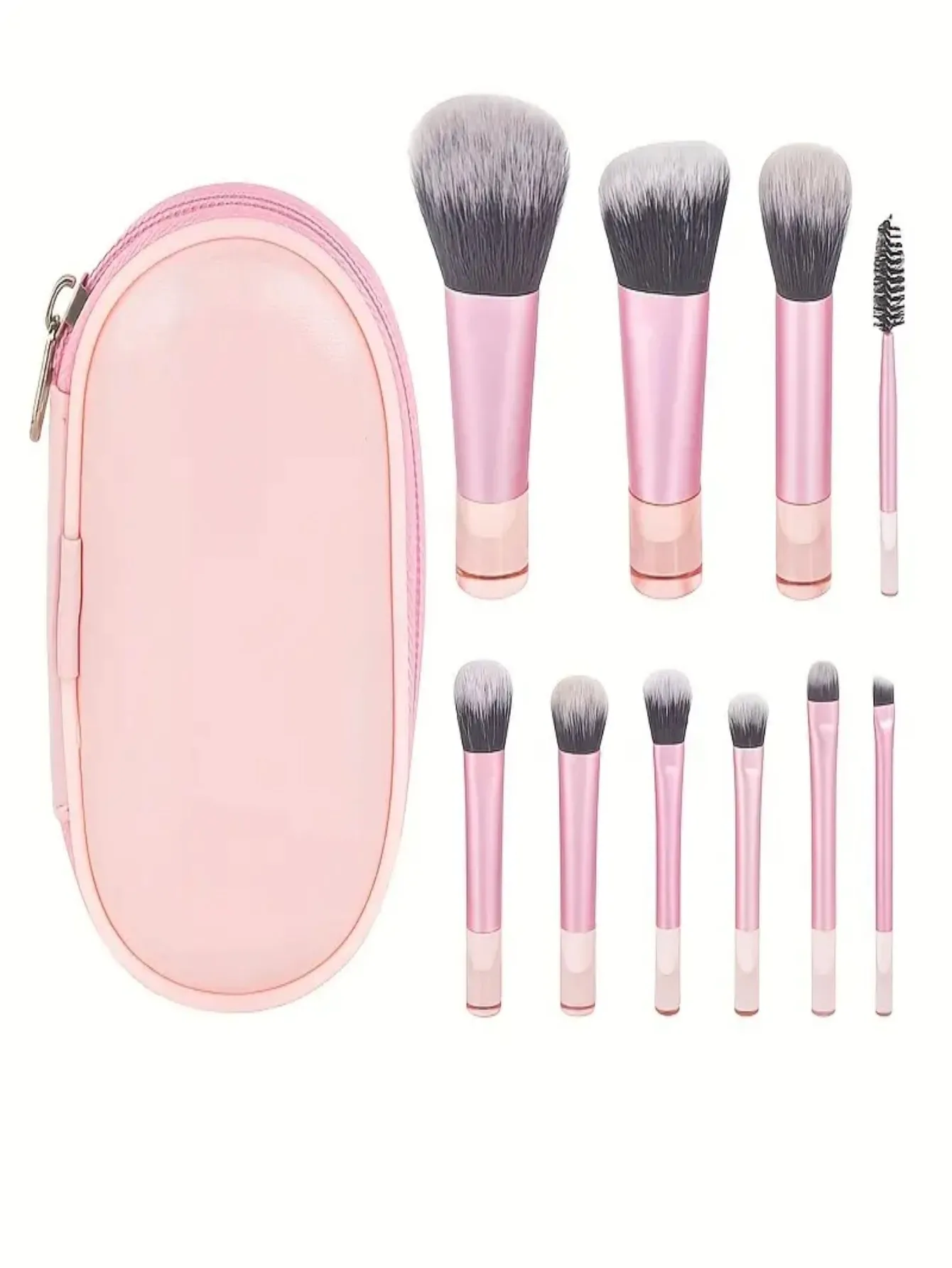 10-Piece Mini Makeup Brush Set with Pouch | Travel-Friendly Professional Kit | Perfect Gift for Students & Beginners