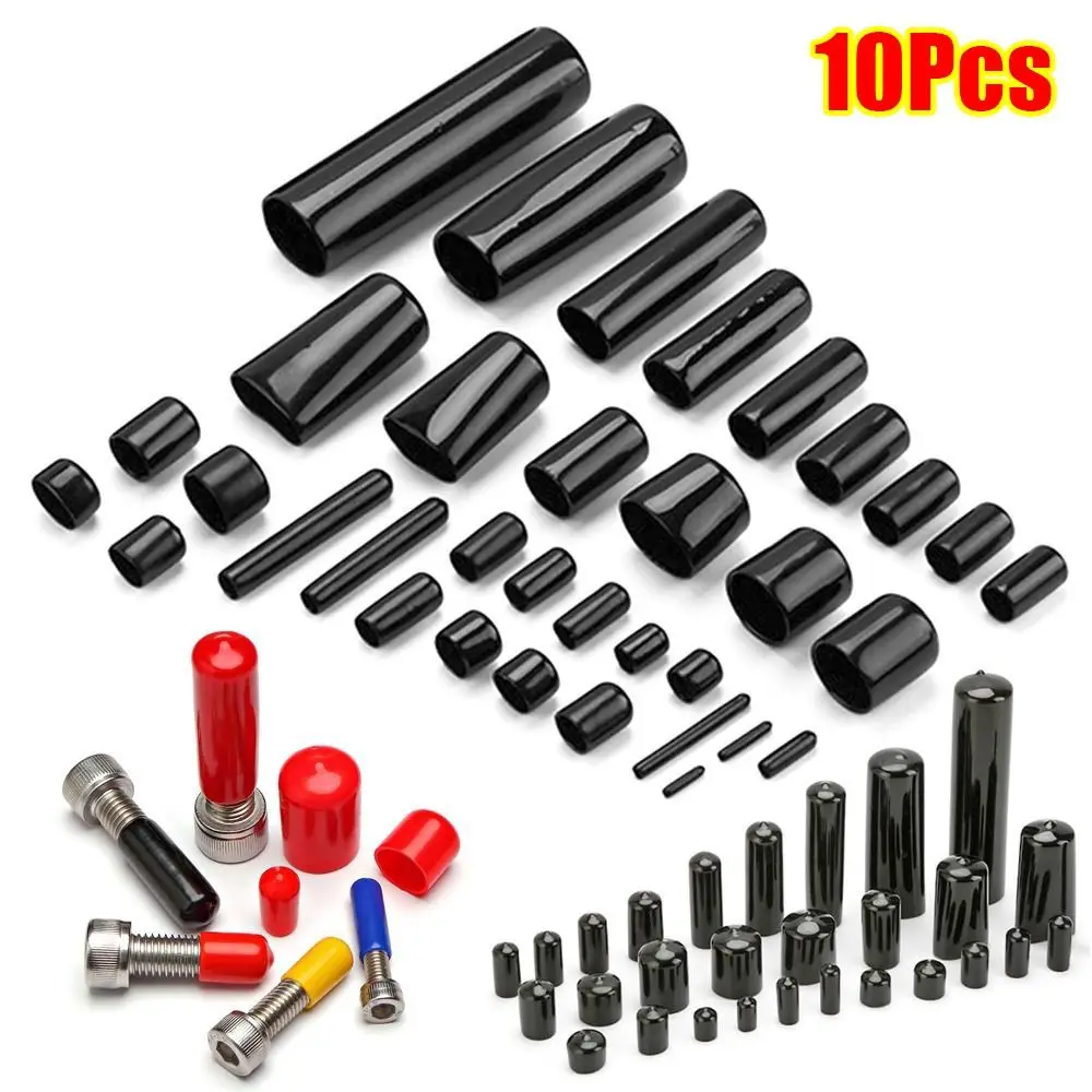 10pcs Durable Protective Lid Silicone Stopper Plug Thread Protection Rubber Cap Nut Seal Sleeve