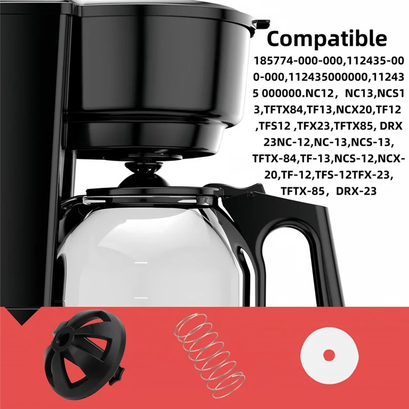 

A05G-Coffee Machine Brewing Basket Bottom Spring Loaded Stopper Kits Fits For Black Decker Coffee Makers Brew Basket