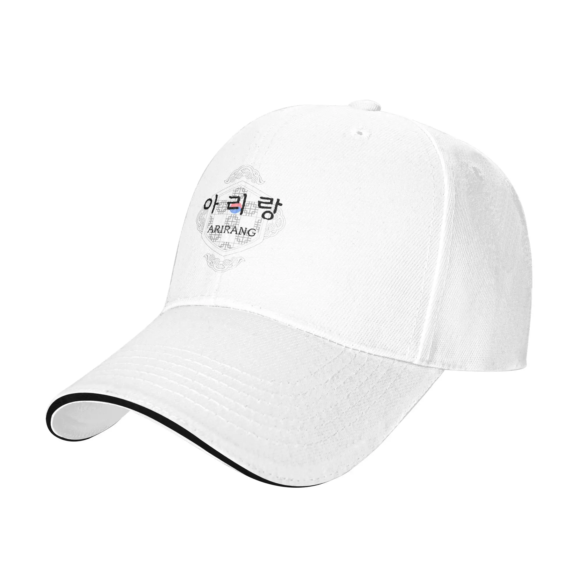 Folk Song Korean-Arirang Art Sandwich Baseball Caps Classic Washed Hangul Heritage Sun Cap Activities Adjustable Adult Hats
