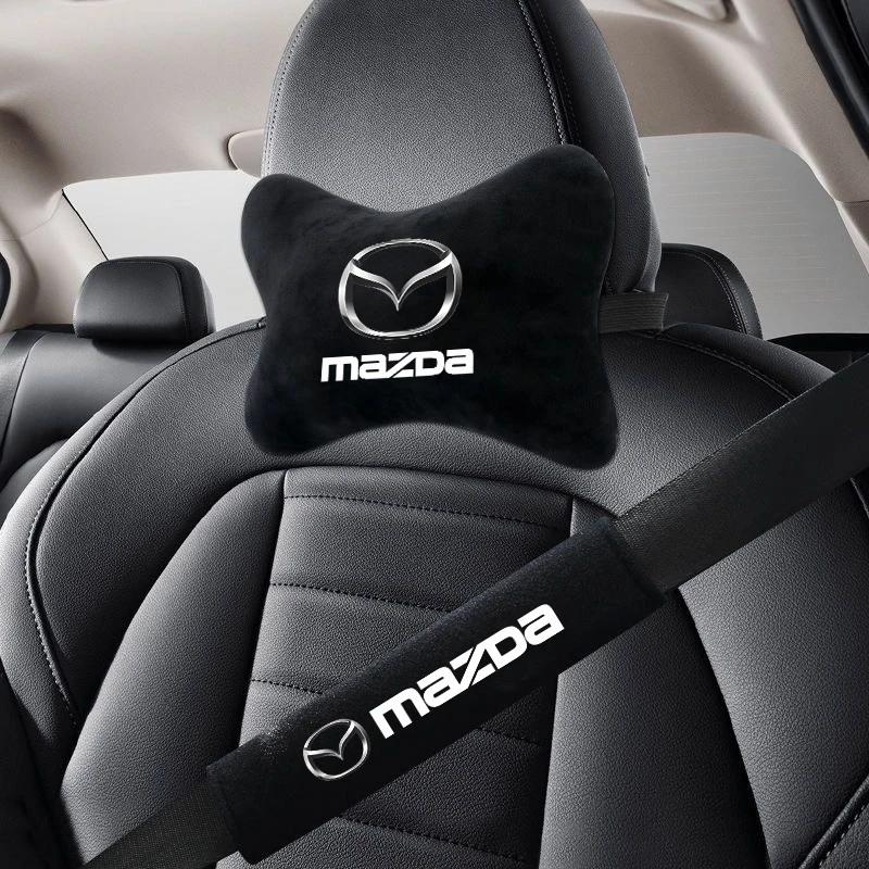 Car Headrest Neck Support Seat Auto Breathable Pillow Protector Neck Compatible For Mazda 6 3 CX5 5 2 323 CX7 Demio Atenza Axela