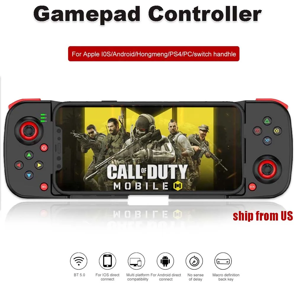 Wireless Gaming Controller for iPhone/iOS/Android with Back Button PC Gamepad Joystick for iPhone13/12/11 Gaming BSP-D3 Gamepads