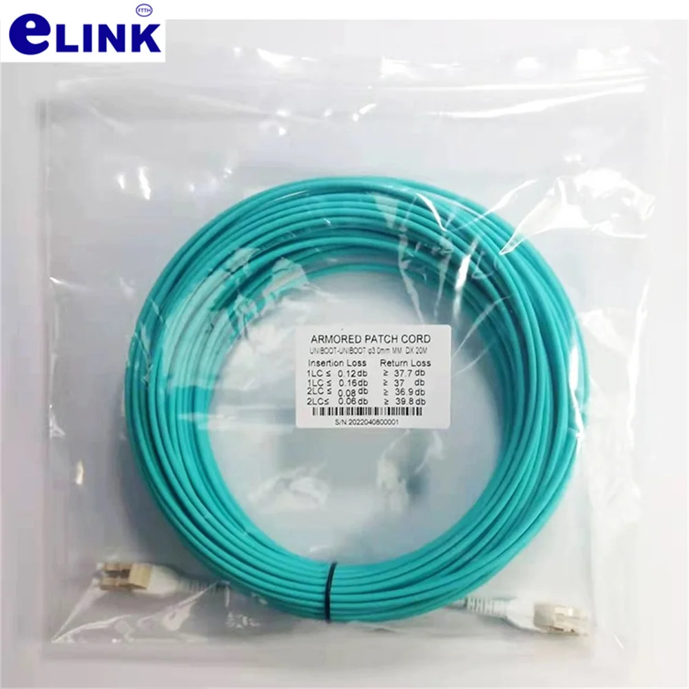 OM3 Uniboot-LC Armored 2 cores optical Patch Cord 1-500M MM 120m 100m 50m 150m 200m 2C ftth jumper 2 fibers LC-LC multimode