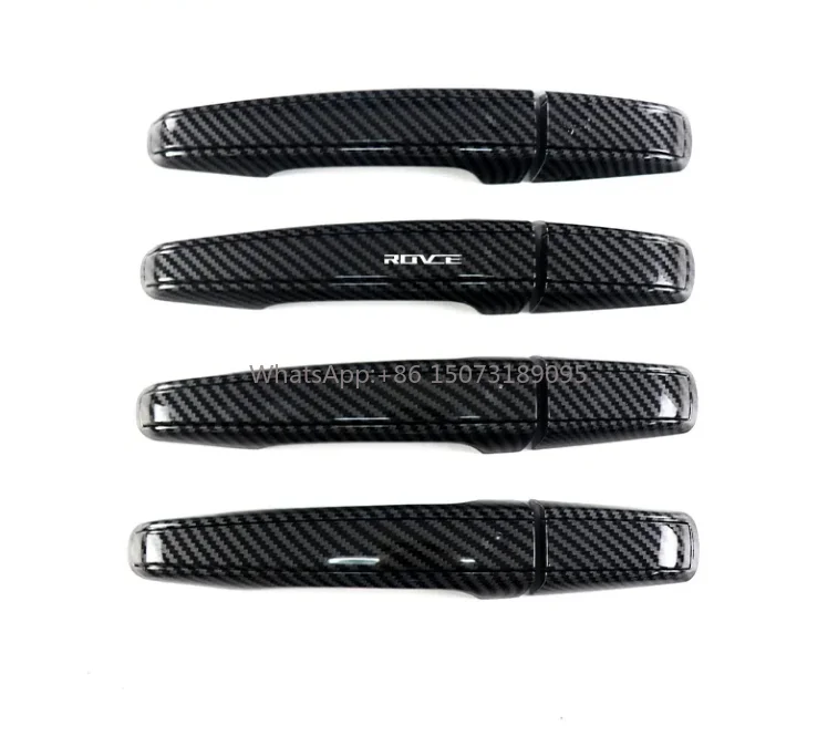 

ROVCE 4-компонентная наклейка на дверную ручку автомобиля из углеродного волокна, накладка на боковую дверную ручку автомобиля для универсальной модели Land Rover