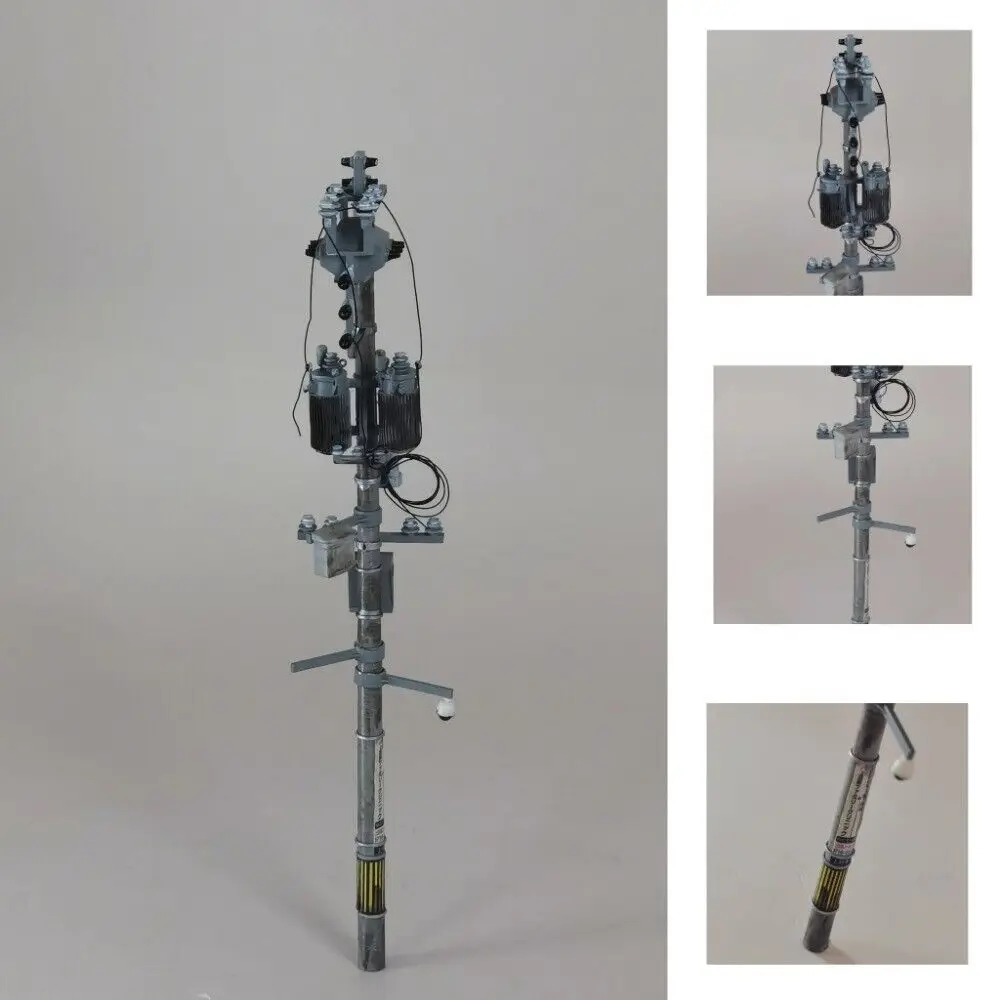 1/64 Diorama Power Transformer Pole Model City House Railway Scene Model Accessories