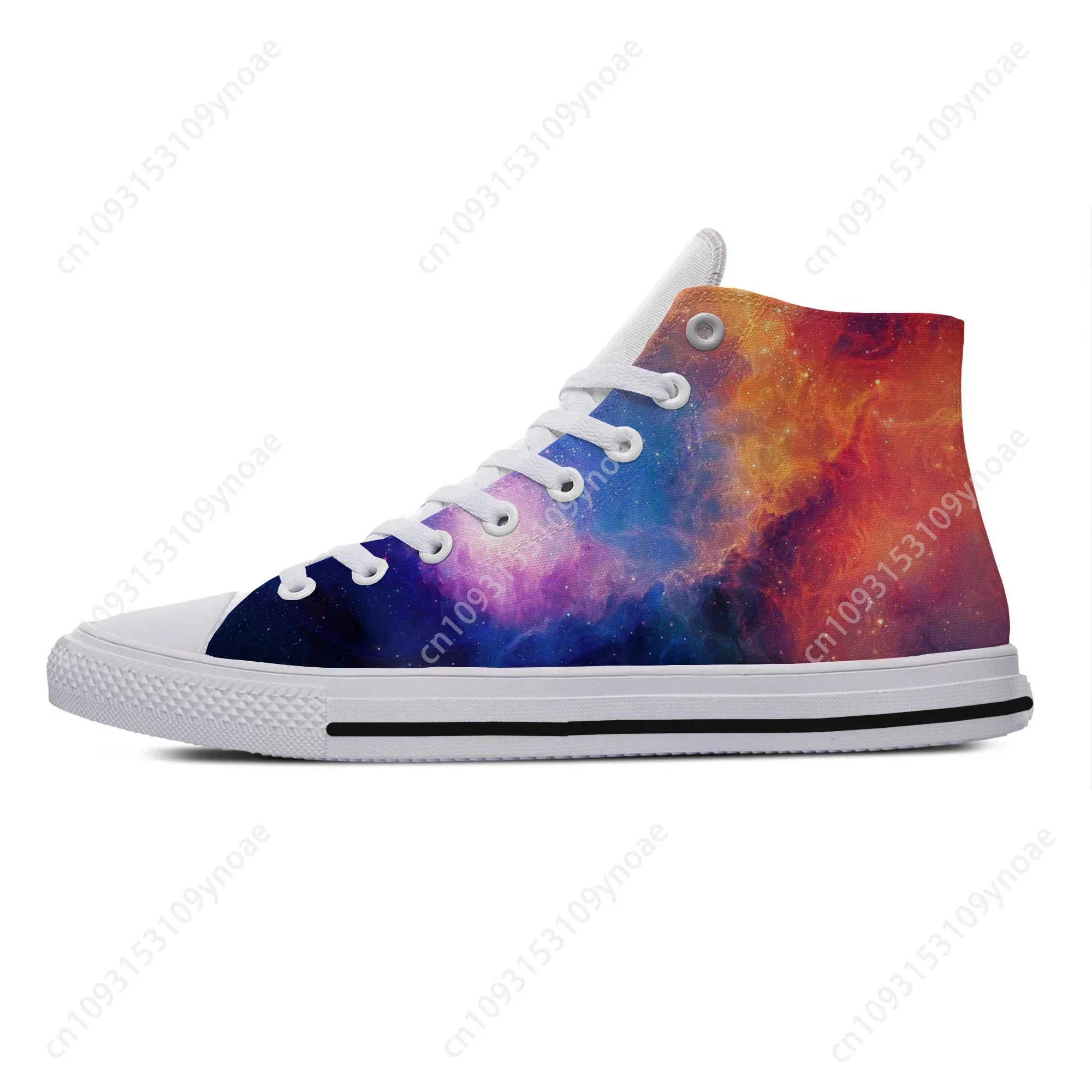 

Hot Summer Cool Galaxy Latest Shoes Space Fashion Funny Man Woman Lightweight Canvas Shoes Classic High Help Board Shoes