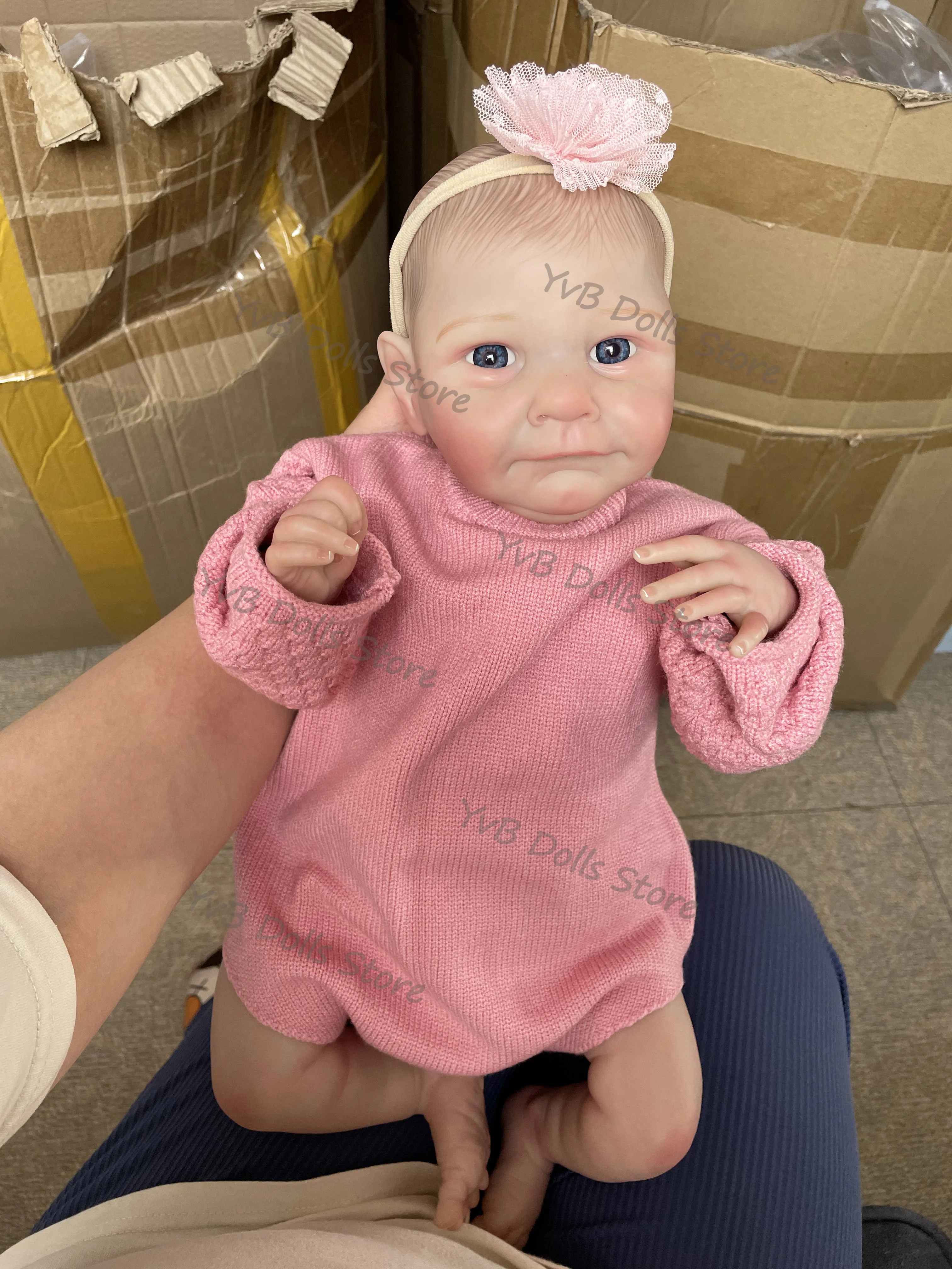 Cuerpo de algodón suave de 48cm hecho a mano, muñeca Reborn realista, pintura de múltiples capas, piel 3D, regalo de cumpleaños y Navidad para niños