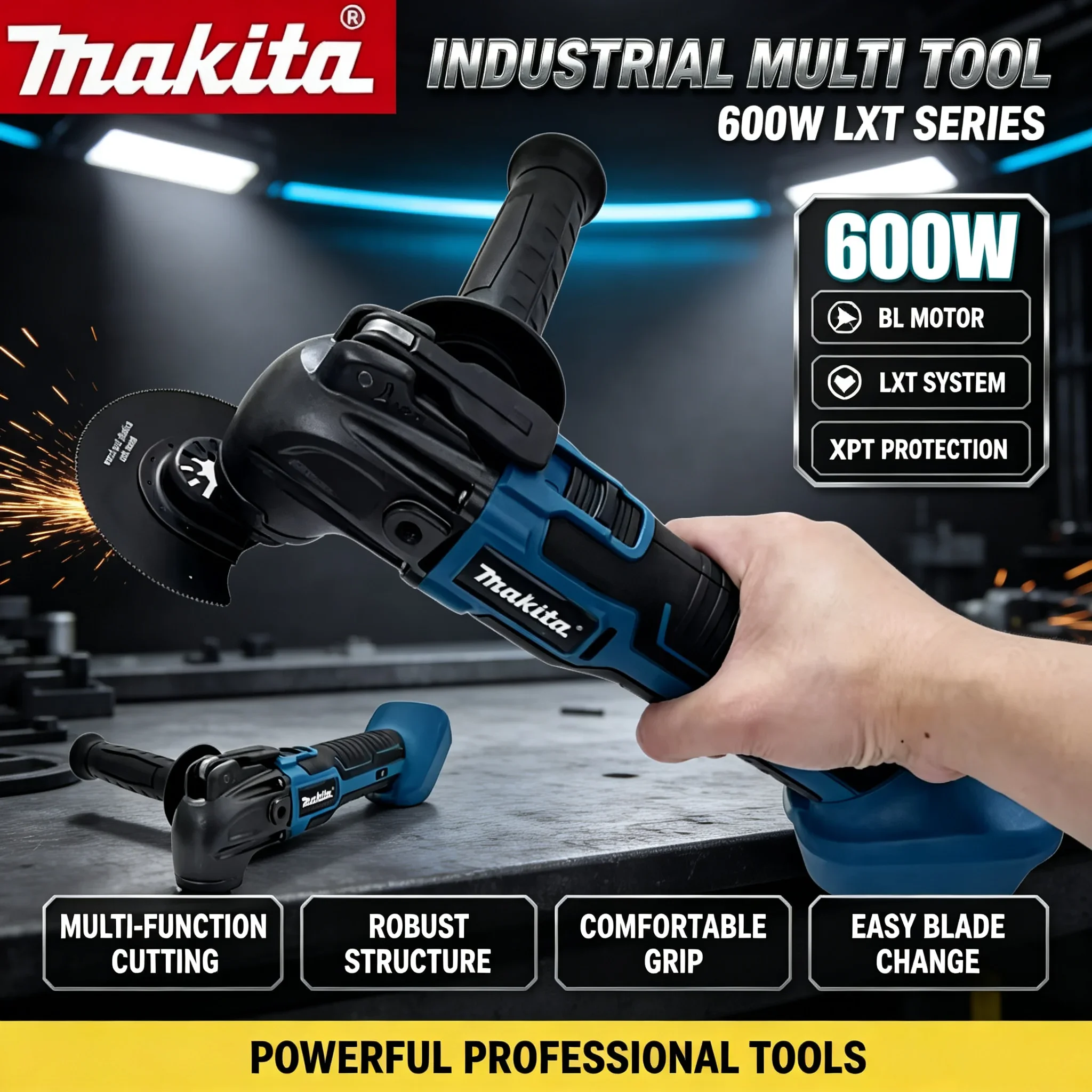 MAKITA Quick release Oscillating Tool Brushless Multi Functional Tool Renovator Electric trimmer Compatible For MAKITA Battery