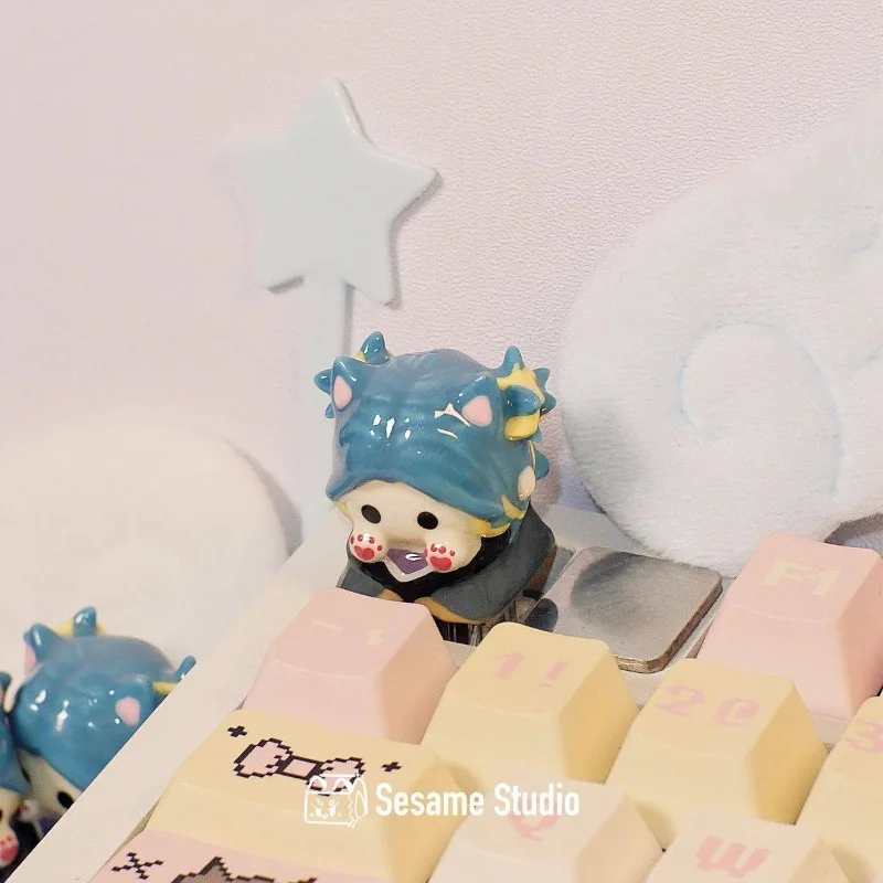 Pixiv Theme Keycaps Set 3D Resin Custom Original Handmade Keycaps for Mechanical Keyboard Creative Keycaps Accessories Gift DIY