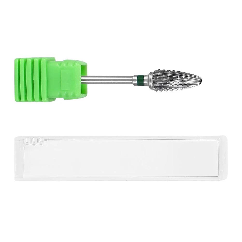 

Art Machine Drill Bit Tools Tungsten Steel Grinding Head Green File For Manicure Polish Reshape Nails Nail Art Accessories