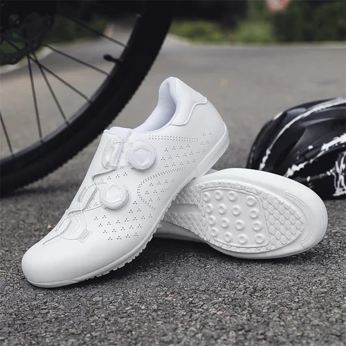 Imagen 2 del producto Zapatos de bicicleta de montaña sin bloqueo para hombre, sin tacos, para bicicleta de carretera, velocidad Rb, sin tacos, zapatillas de deporte con Pedal plano, Mtb para mujer