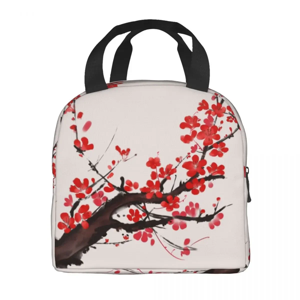 hot sale lunch box for men  cute bag   Mainland China  bento  bag  picnic beautiful red tree  insulated lunch bag