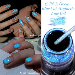 LILYCUTE 5ML Ocean Blue Liner Gel Polish Sparkling Painting Gel Nail Polish Semi Permanent UV Gel French Graffiti Nail Art
