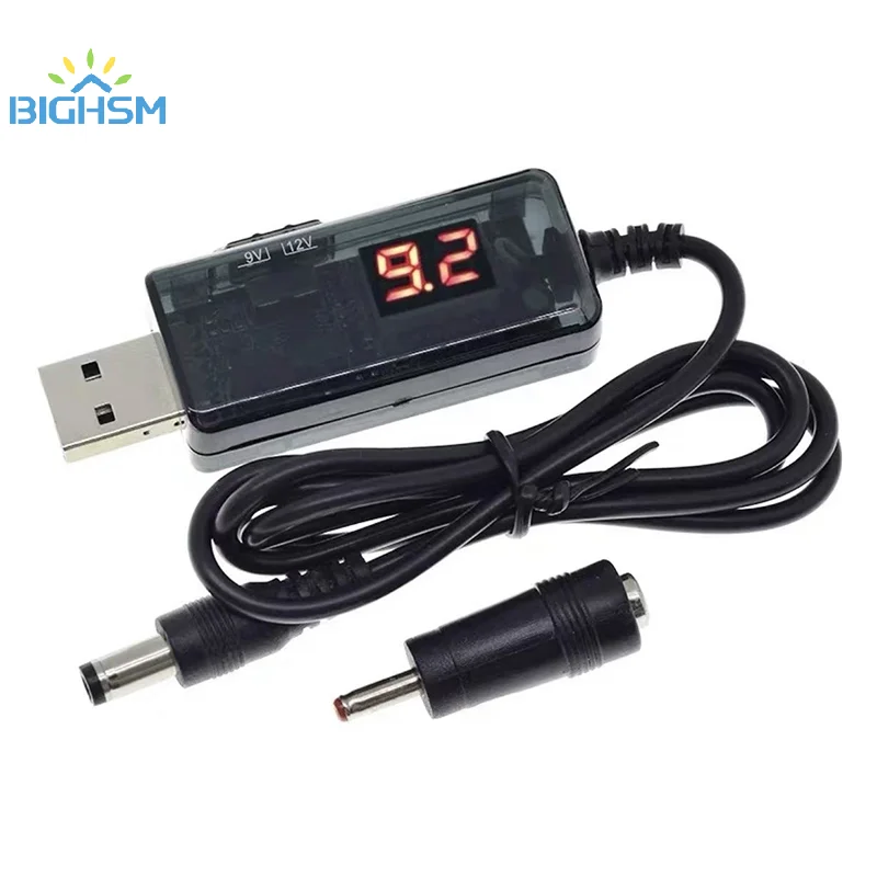 DC 5V To 9V 12V USB Step-up Converter USB Boost Converter Cable + 3.5x1.35mm Connecter For Power Supply/Charger/Power Converter