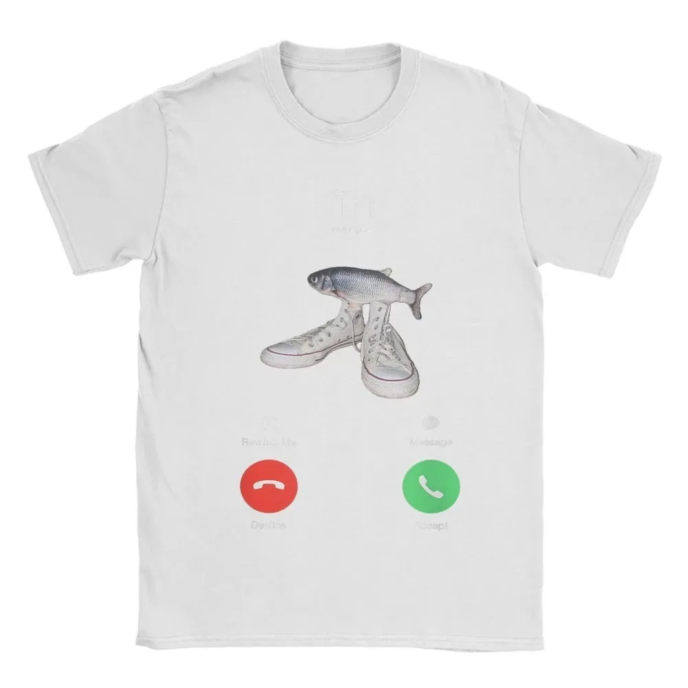 Fih Meme Fish Calling T-Shirt mit Rechtschreibfehler „Fih Is Calling“ Rundhals-Damen-T-Shirt Harajuku Kurzarm Lässiges Ästhetisches T-Shirt Klassisch – Detail 5