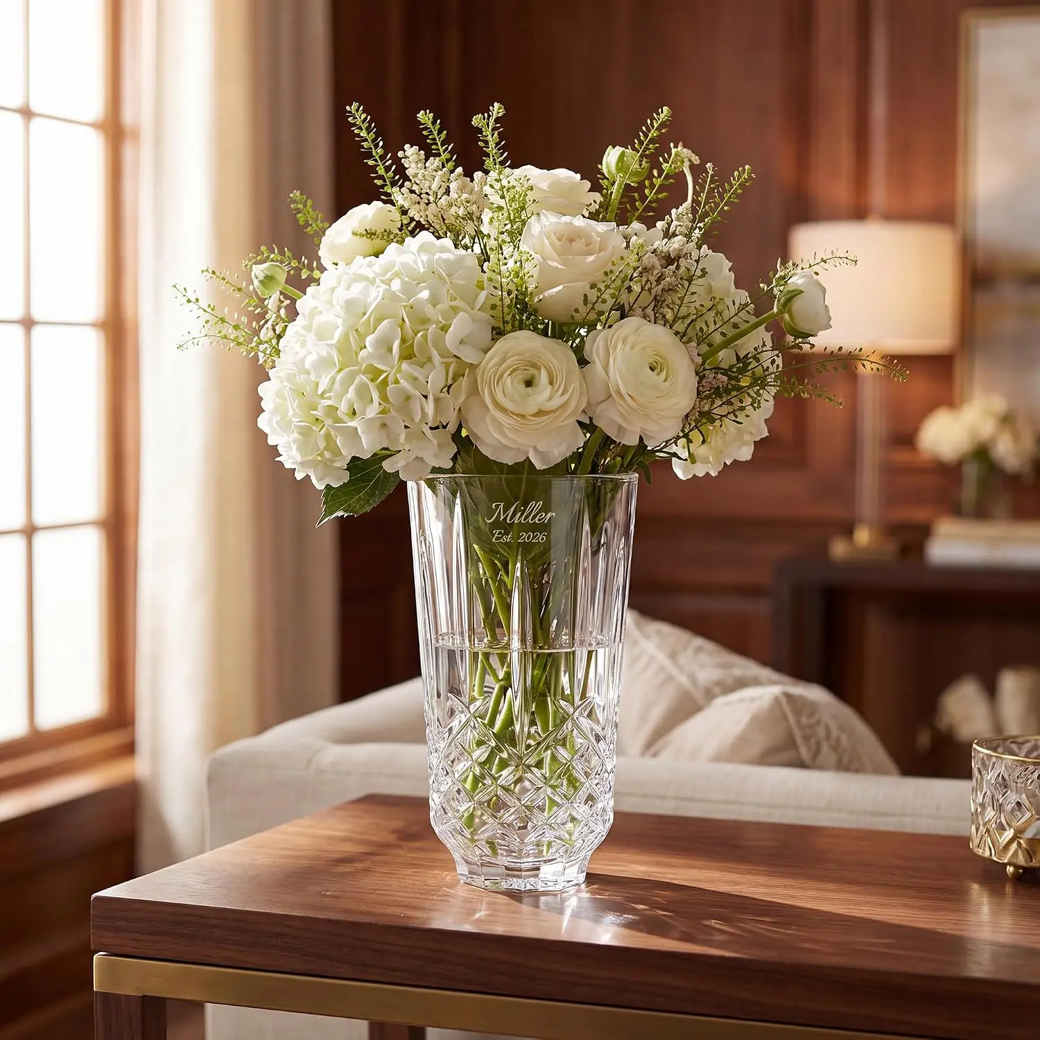 Decorative 9-Inch Vase with Engraved Detailing
