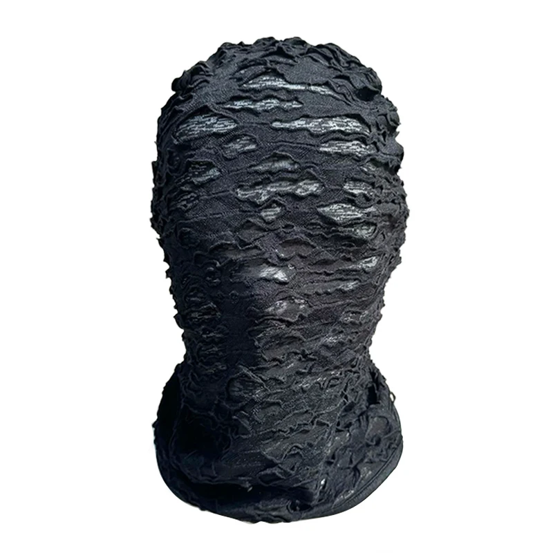 AliExpress NONE Gothic Punk Distressed Ripped Face Mask Ftxo - Comfort Fit Windproof for Skiing Cycling Halloween Street Style