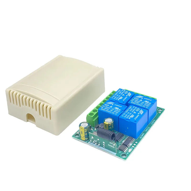 DC12V 10Amp 4CH リレー受信機と送信機ガレージドア 433Mhz ユニバーサルワイヤレスリモコン