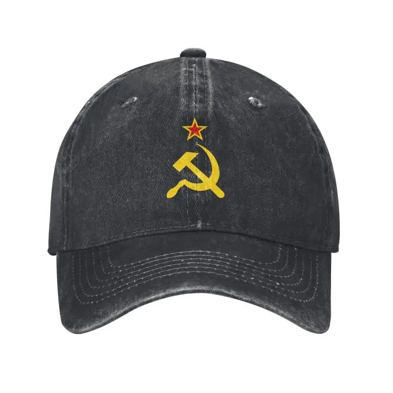 Custom Cotton Russian Soviet Flag Baseball Cap Sports Women Men's Adjustable CCCP USSR Hammer And Sickle Dad Hat