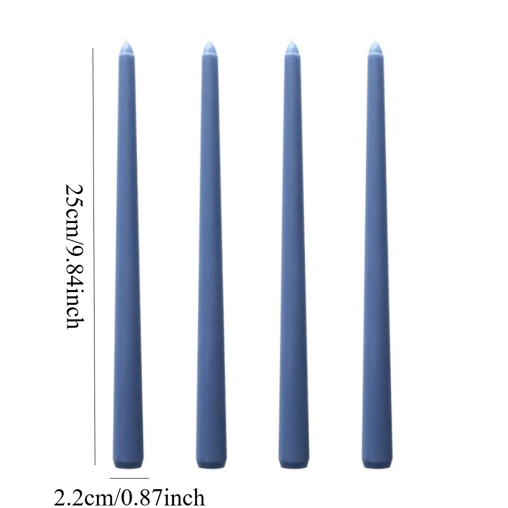 4 Stück/Box 25cm/9,84 Zoll Morandi Farbverlauf Stabkerzen-Set, Lange Unparfümierte Kerzen für Hochzeit, Abendessen, Party & Heimdekoration – Detail 12