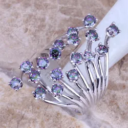 Pretty Colorful Black Cubic Zirconia Silver Plated Stamped Open Ring Size 5 / 6 / 7 / 8 / 9 / 10 S0223