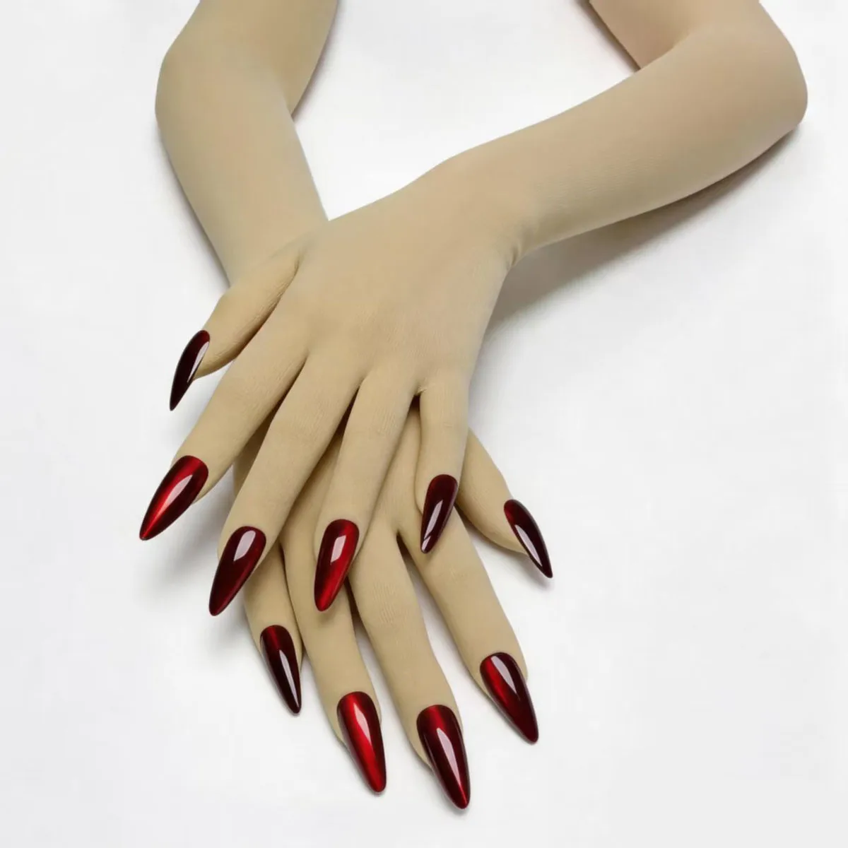 Ultradünne nahtlose Strumpfhandschuhe – 3D-Katzenaugen-Nagelabdeckungen – modische Fünf-Finger-Strumpfhandschuhe – dekorative Handschuhe – Detail 16
