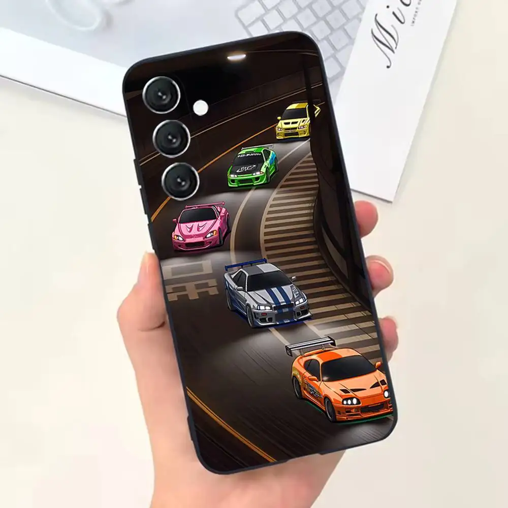 حافظة هاتف F-Fast F-Furious لهاتف سامسونج جالاكسي A73,31,32,72,41,53,52,71,22,5G,Note,J7,8,9 غطاء أسود ناعم