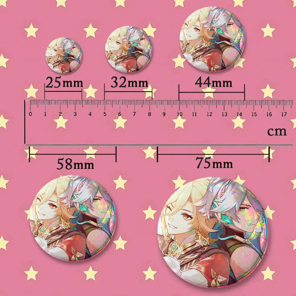 Custom Badges 75mm 44mm 25mm 32mm 58mm Hat Backpack Accessories Toys Collect Gifts Large Haikaveh Kaveh Alhaitham