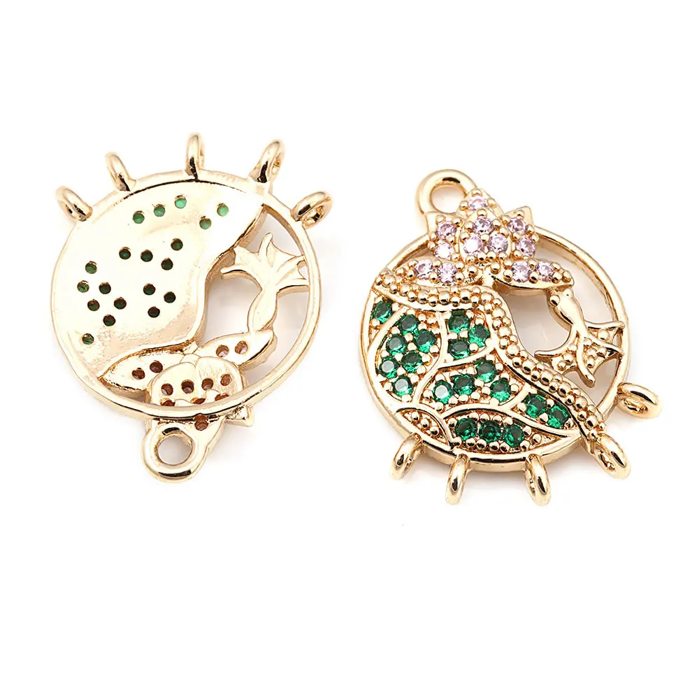 High Quality 18K Gold Color Brass and Zircon More Style Earrings Connect Charms Pendants Jewelry Making Diy Findings Accessories