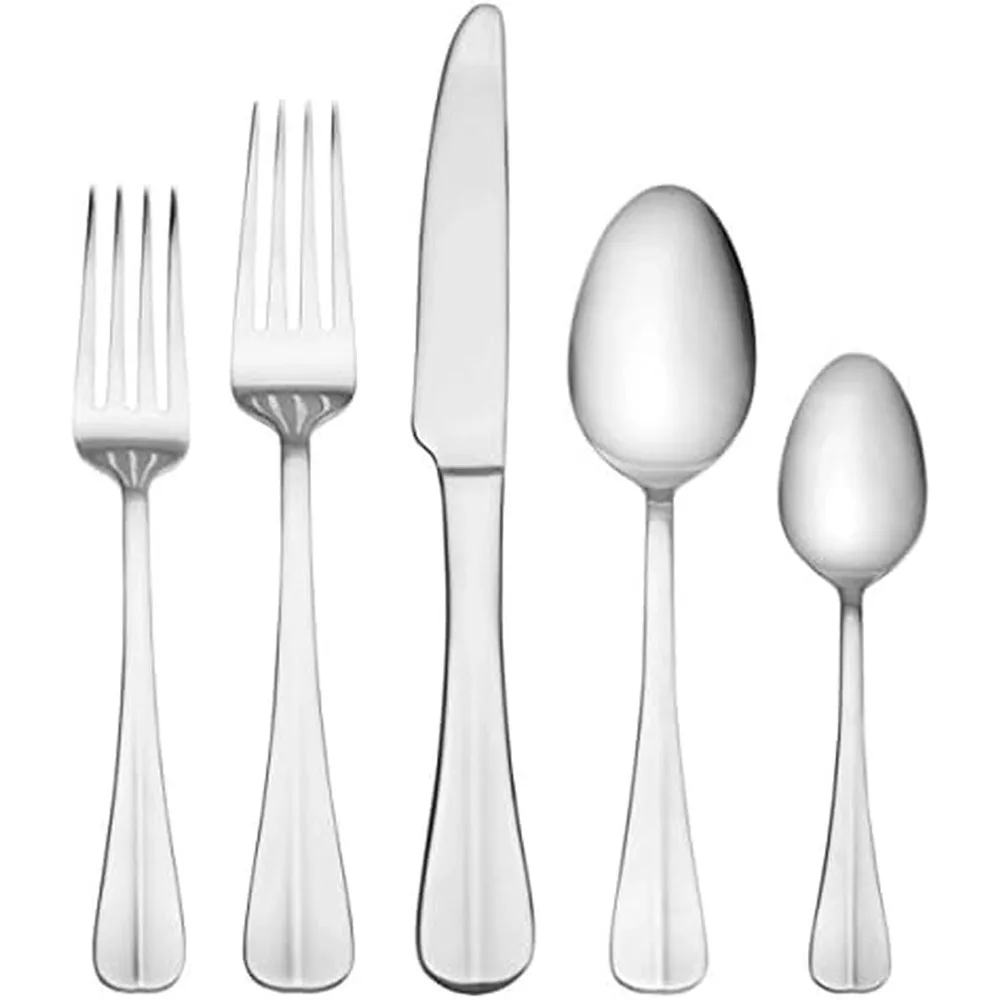 

Stainless Steel 53-Piece Flatware Set with Serving Tools for 8 Guests