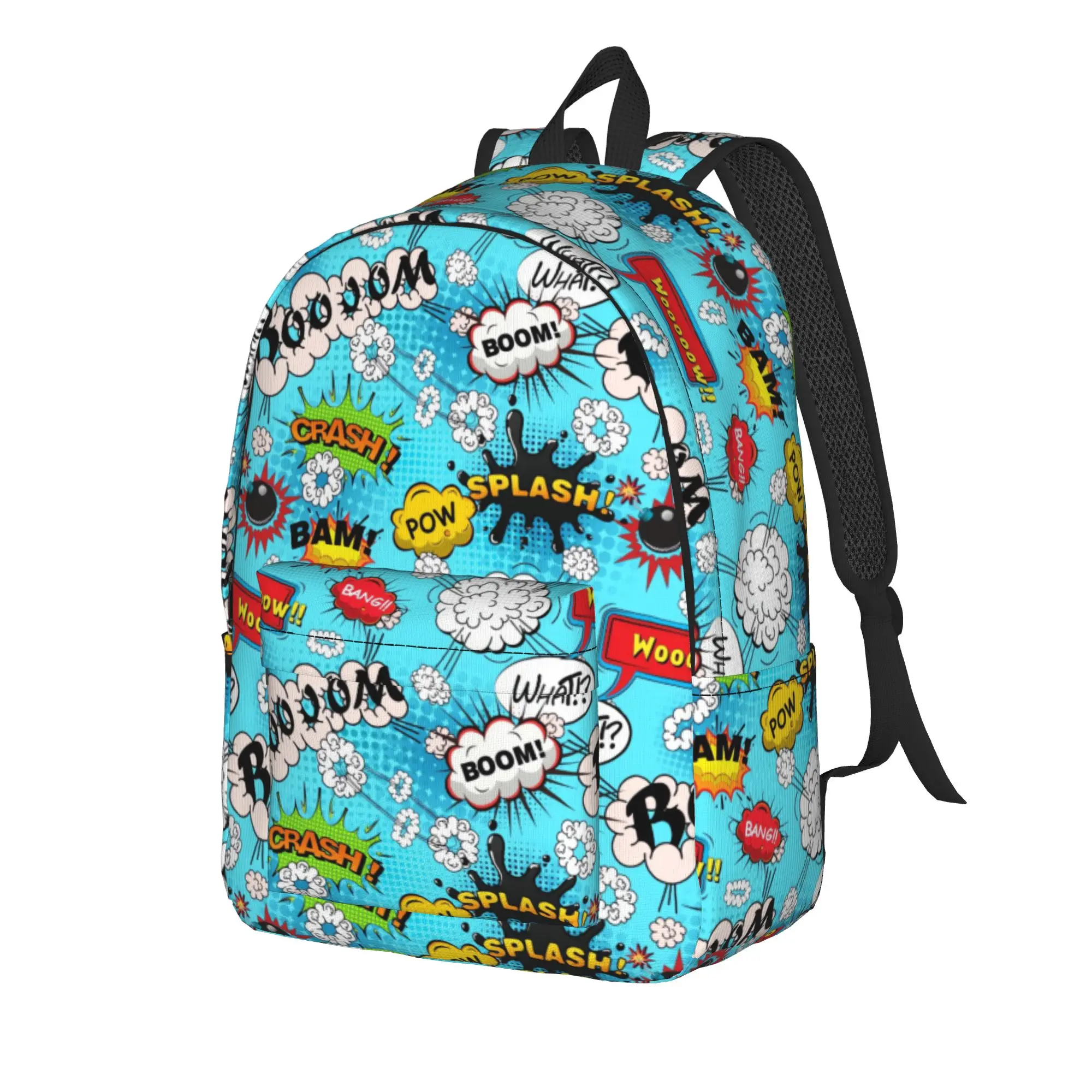 Comic Speech Bubble    Backpack  Travel Backpacks Women Men Design Large School Bags Leisure Rucksack