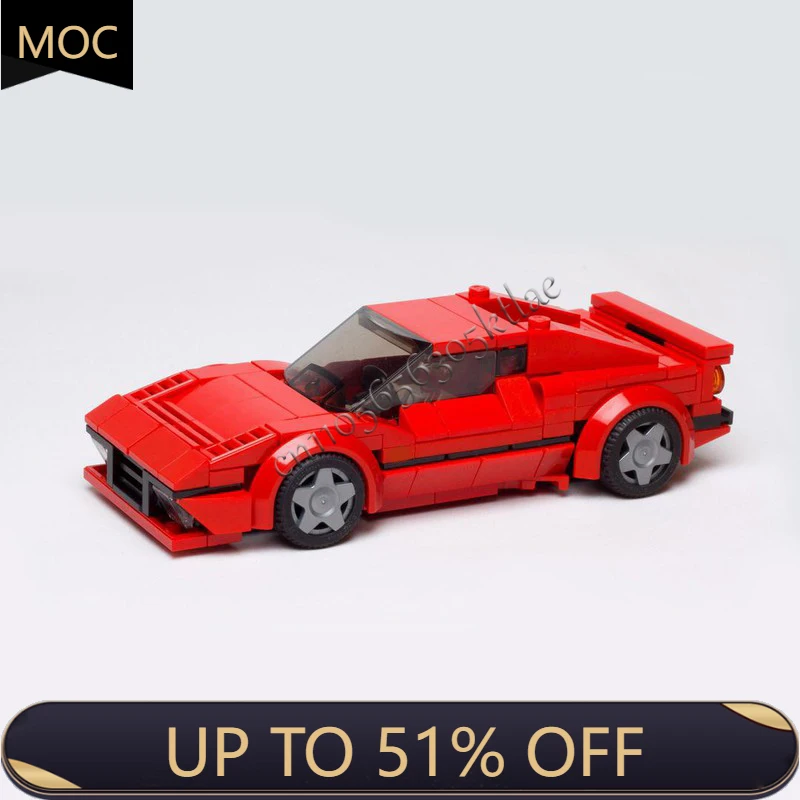 

Горячие детали MOC, технология, красная модель суперкара, строительные блоки, скоростной автомобиль, кирпичи, игрушки для детей, популярные рождественские подарки