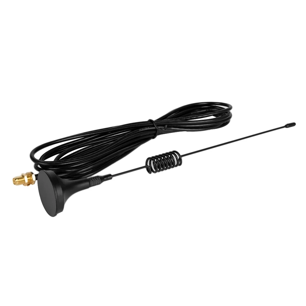 2 Buah Antena Magnet Antena UHF Mobil SMA-F 400-480Mhz Hitam untuk Walkie Talkie BAOFENG UV-5R