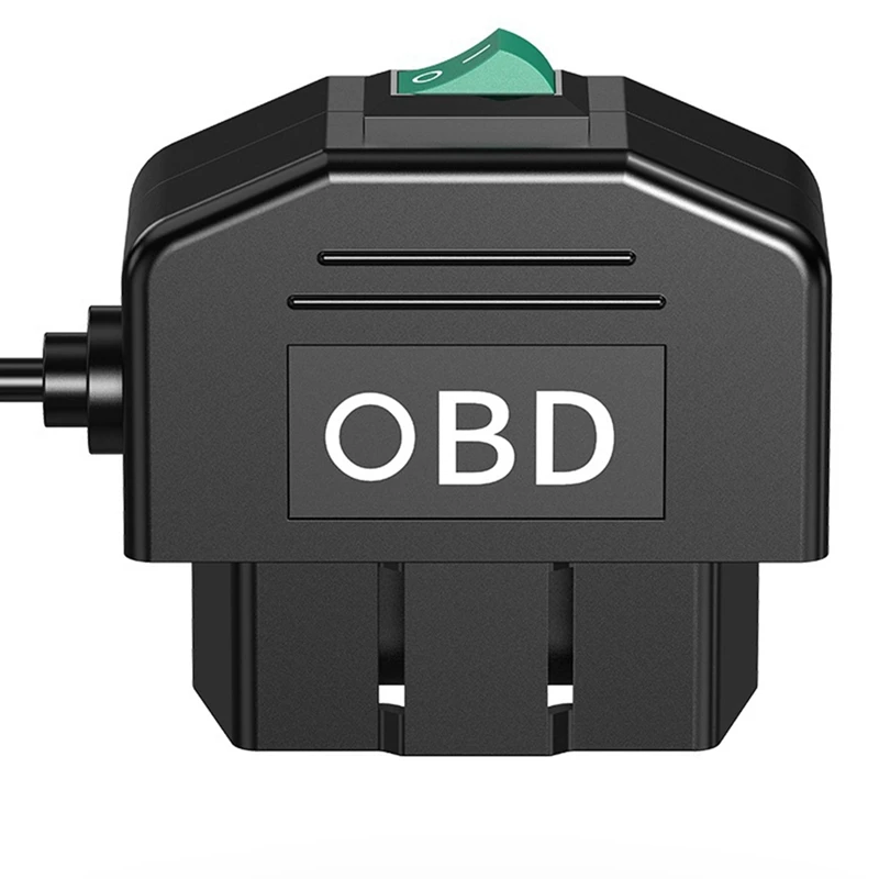 مجموعة أسلاك صلبة USB من النوع C مع كابل طاقة OBD ، كاميرا لوحة العدادات ، كاميرا داش 12-24 فولت إلى 5 فولت ، 3A