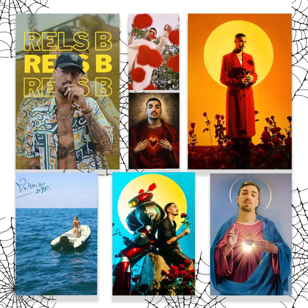 Aesthetic Singer R-Rels B Poster Graphic Wall Art Poster HD Waterproof PP Paper Print for Bedroom Living Room Office Decor Gift