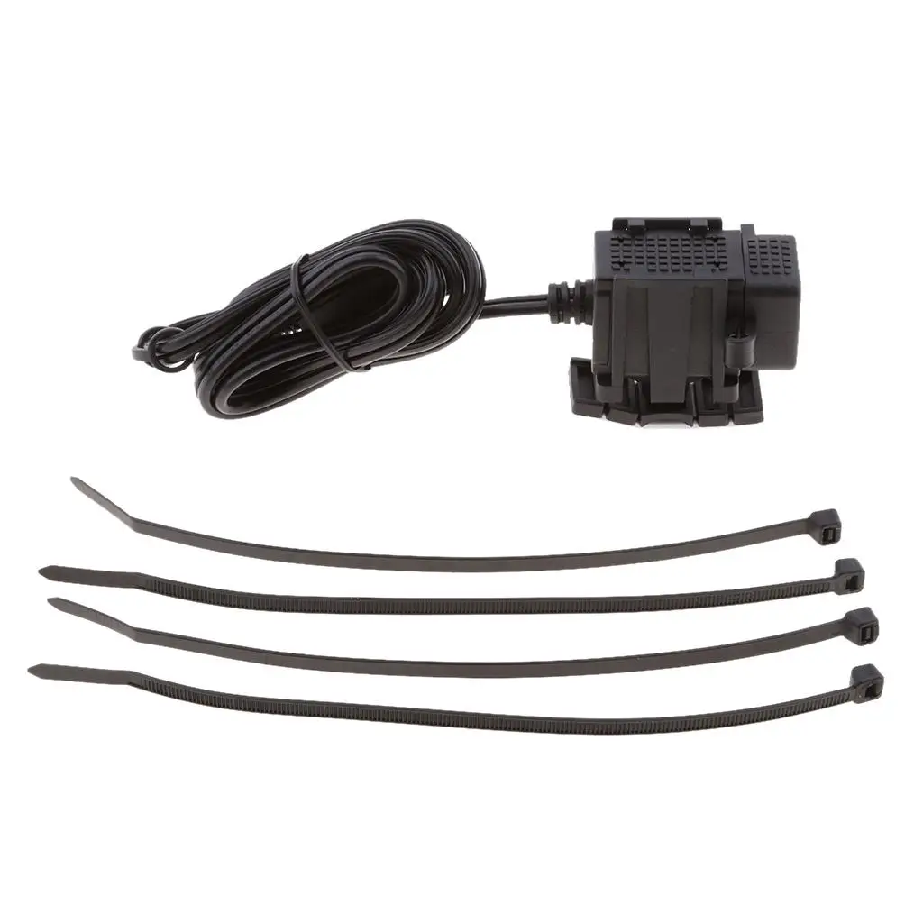 SAE to USB Charger Adapter Dual USB Socket Cable Durable Plastic Power Outlet for Motorcycle Smart Phone GPS