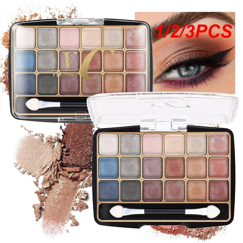 

1/2/3PCS Palette High Durability Fine Powder Eye Shadow Plate Beauty Products European And American Eye Shadow Lasting 18 Color