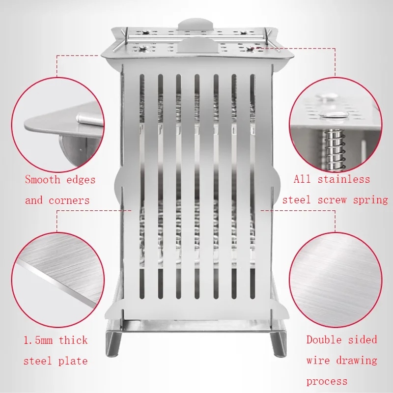 Stainless Steel 49 Holes Meat Skewer Kebab Maker Manual Small Lamb Skewers Machine Barbecue Stringer Kitchen Tool