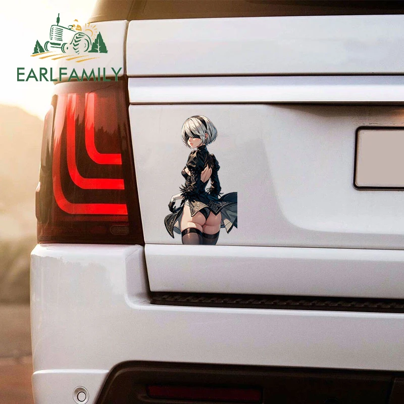 EARLFAMILY 13cm for Sexy Anime Hentai Ass Car Stickers Big Butt Game Personality Decal RV JDM VAN Motorcycle Campervan Decals