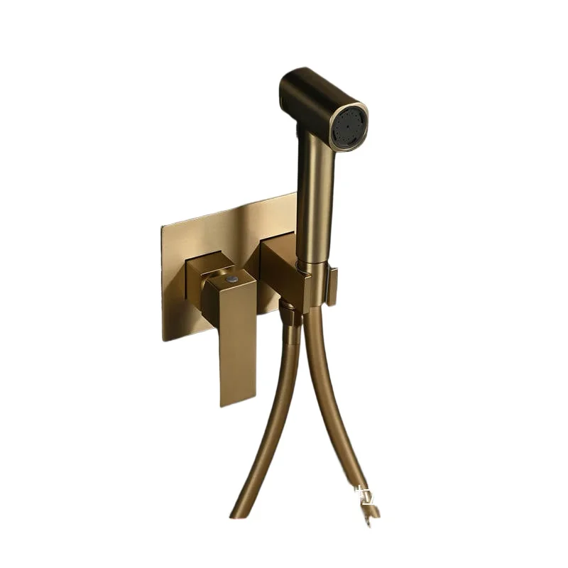 

Concealed embedded spray gun toilet significant other brushed gold hot and cold water multifunctional woman washer dark