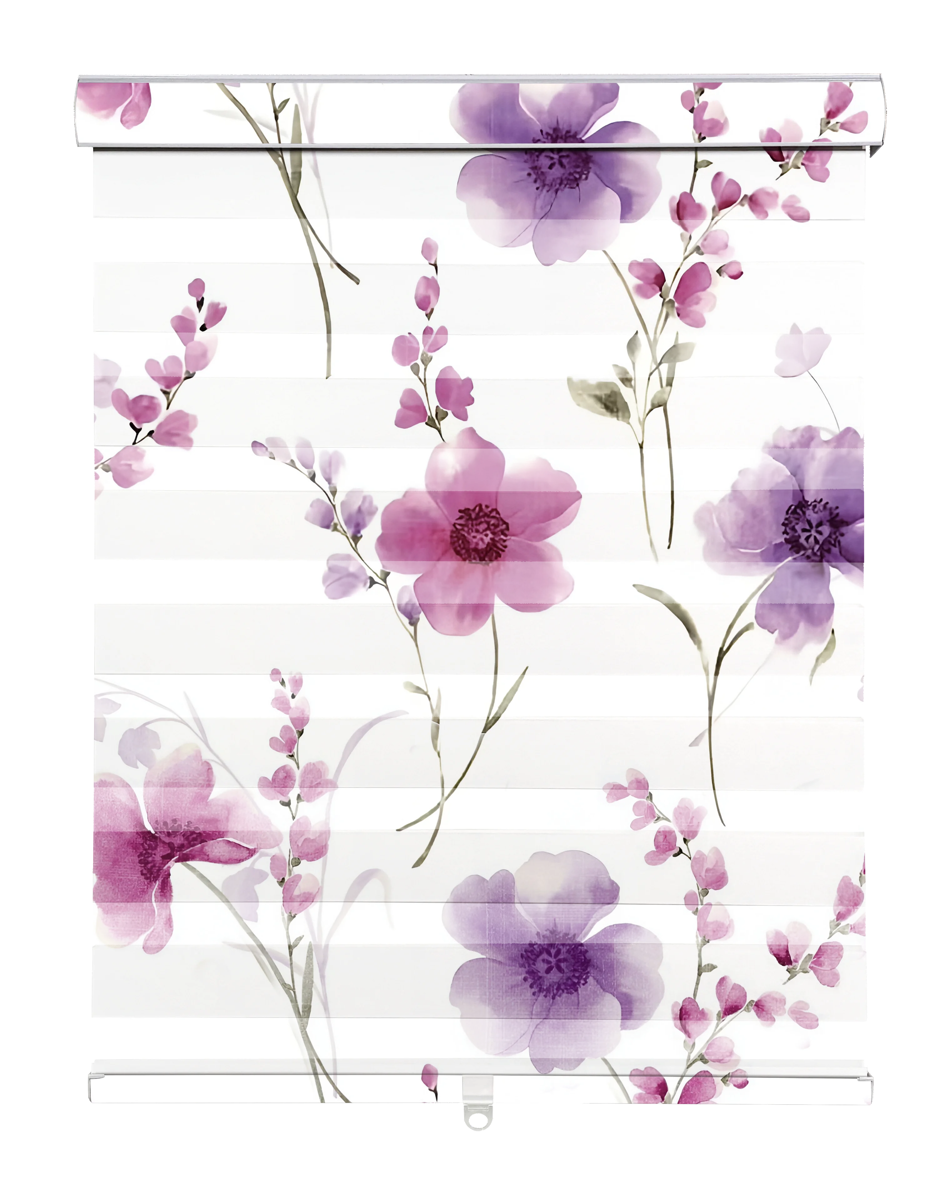 Custom 3D Pattern Printing Zebra Day Night Window Blinds, Dual Layer Sheer Vision Roller Shades Light Filtering Curtain for Apar