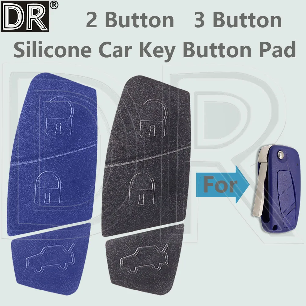 Botón de Repuesto para Llave de Coche DR para Fiat 500, Punto, Ducato, Stilo, Panda, Idea, Doblo, Bravo, 500, Liena, Minibus, Peugeot, Citroën