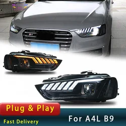 Headlight  For Audi A4L B9 2013-2016  A4 LED Upgrade Lenses DRL Steamer Turn Signal Projector head lamp accembly Auto Accessory