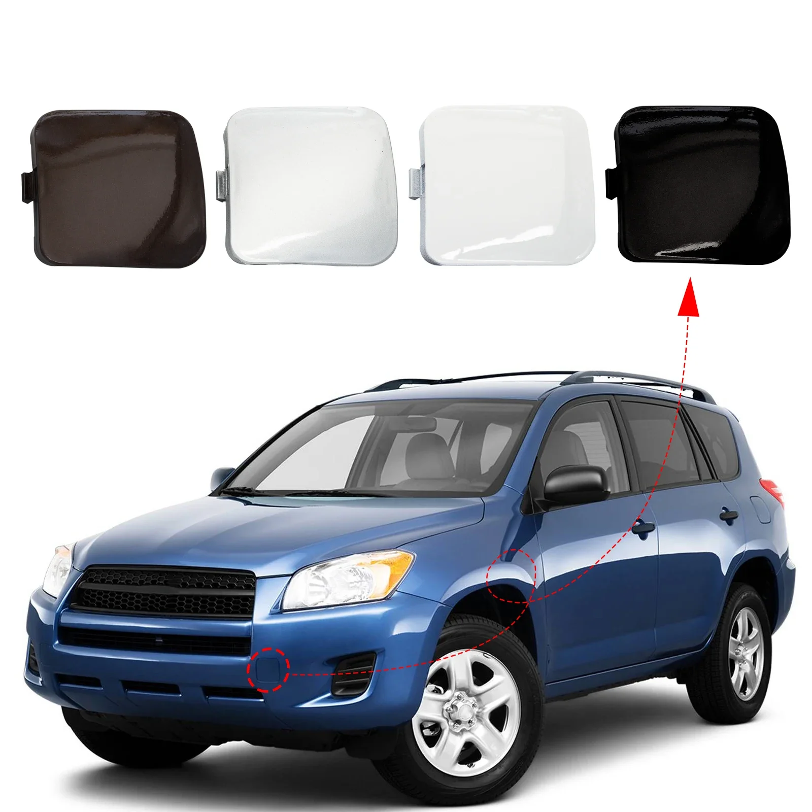 

Передний бампер OLANGDA, крышка фаркопа, буксирная проушина для Toyota RAV4, аксессуары 2009, 2010, 2011, 2012, 53286-0R020 53285-0R020