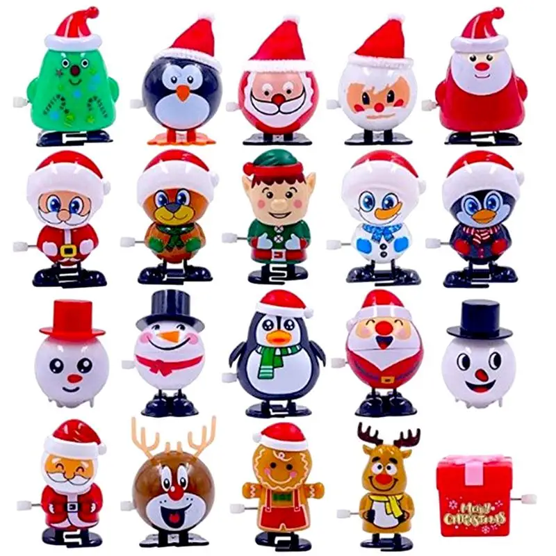 Cartoon Adorable Snowman Wind-Up Walking Toy Simulation Claus Penguin Pendant Baby Interactive Clockwork Puzzle Toys