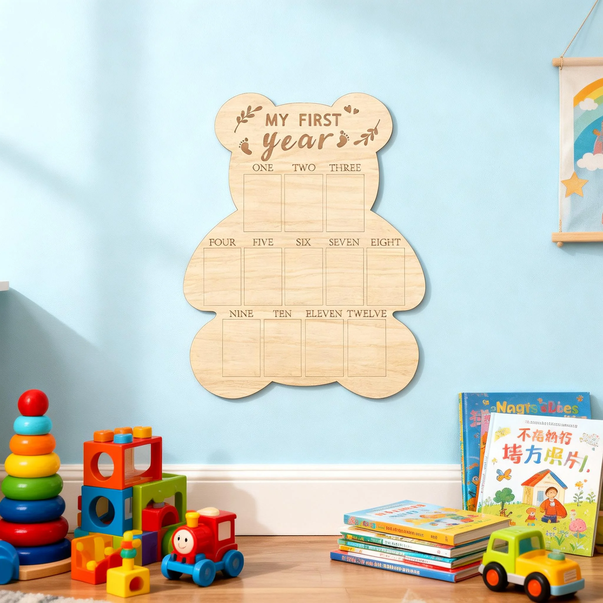My First Year Photo Display Wo - Frame Display Wood ulasan dan harga