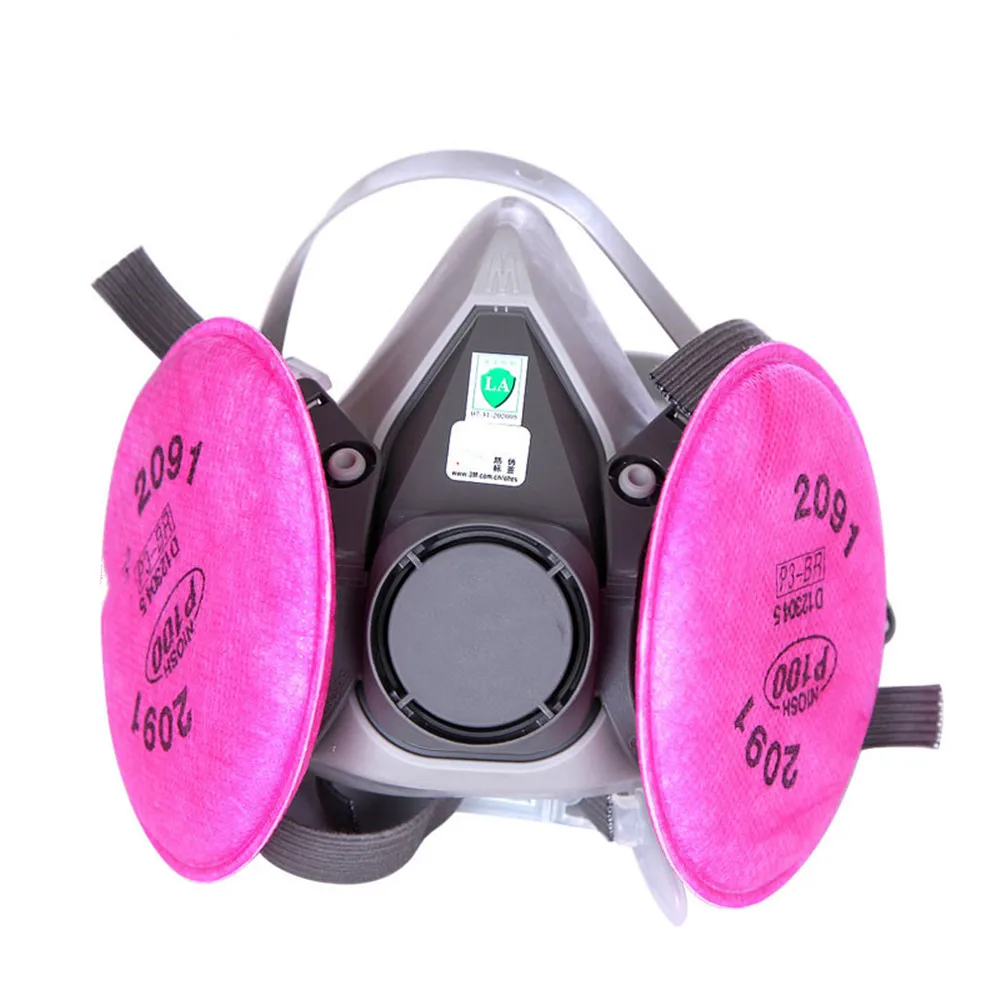 6200 2097 3 في 1 بدلة تنفس اللوحة رش خرطوشة فلتر القطن قناع الغاز الوجه #1